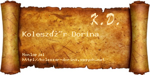 Koleszár Dorina névjegykártya